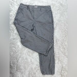 Merino grey and white seersucker capri pants